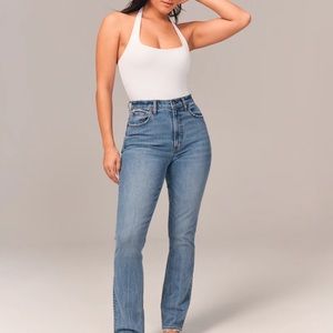 A&F curve love 90s slim straight ultra high rise